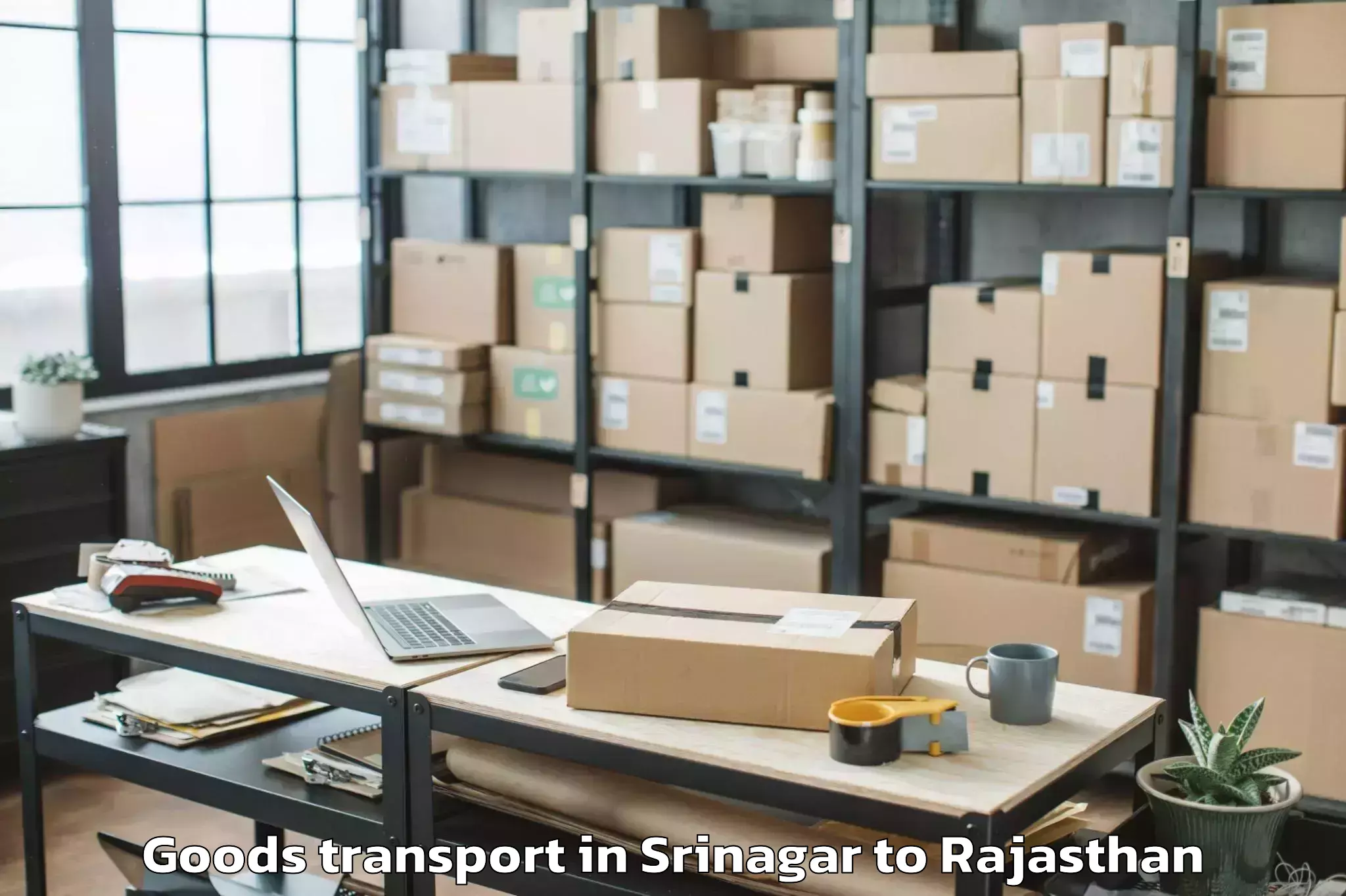 Get Srinagar to Sardarshahar Goods Transport